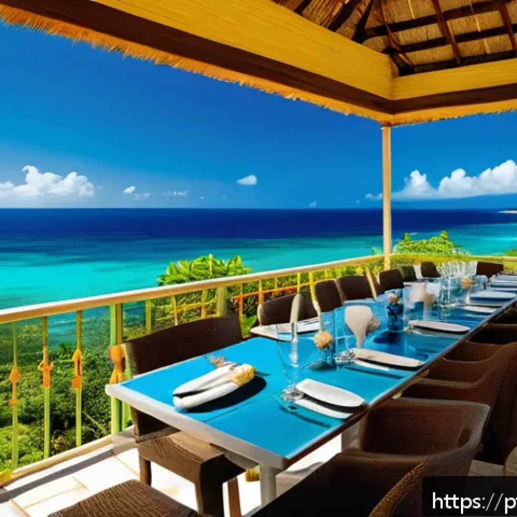 세인트키츠 네비스 이민 및 정착 - A vibrant Caribbean coastal scene in Saint Kitts and Nevis featuring a modern luxury resort surround...